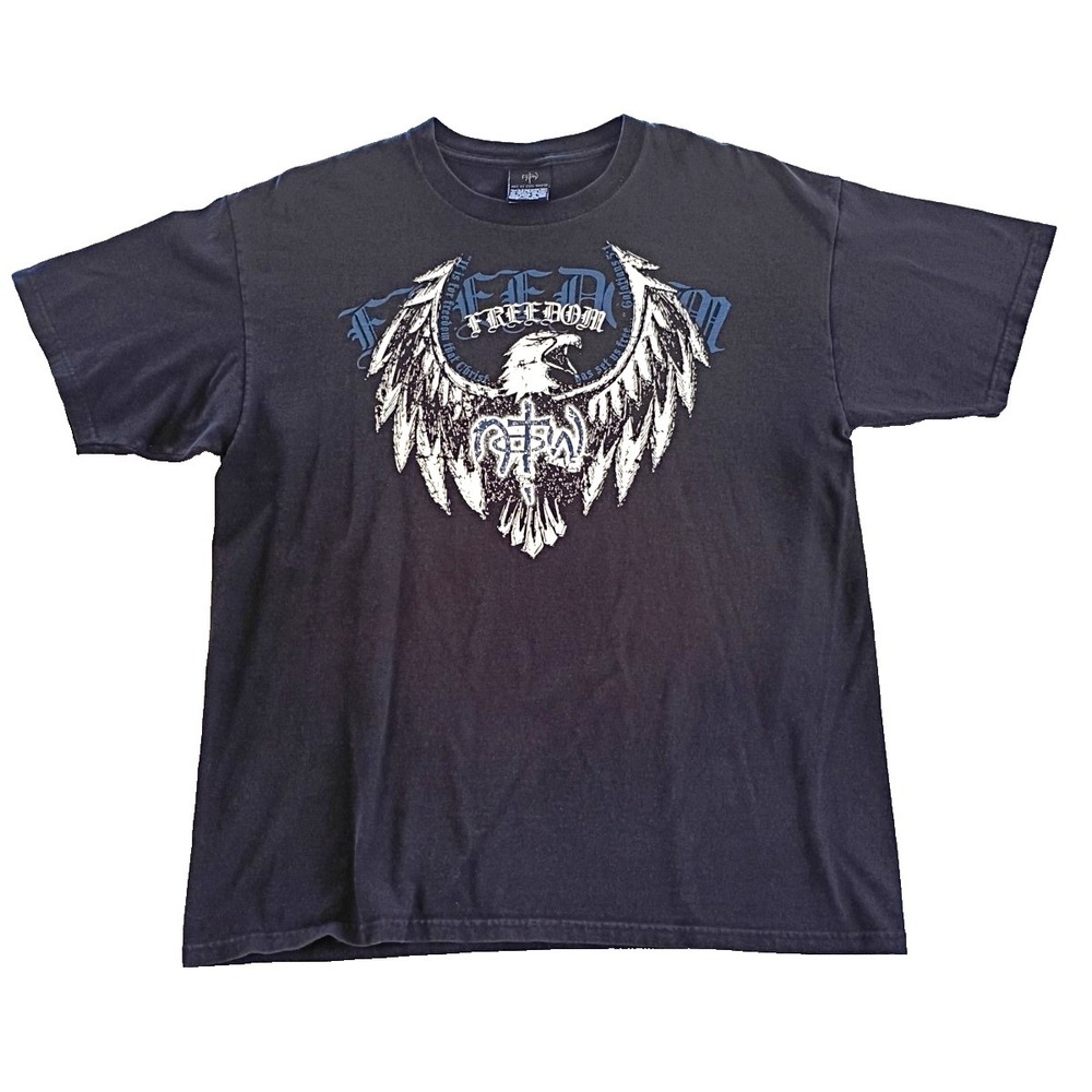 Vintage Y2K Not Of This World NOTW Christian Faith Freedom T Shirt Size XL